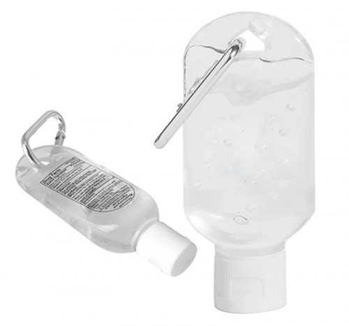 Hand Sanitizer Gel with Carabiner, 2 oz. - Blank