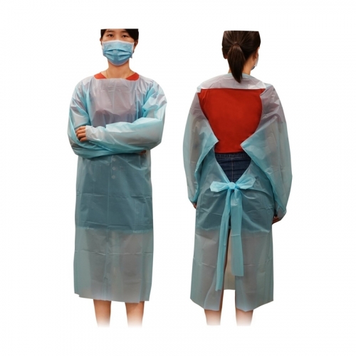 Bodysuit Safety Open Back L3 CPE Disposable Isolation Gown