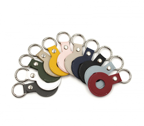PU Leather AirTag Holder with Keyring