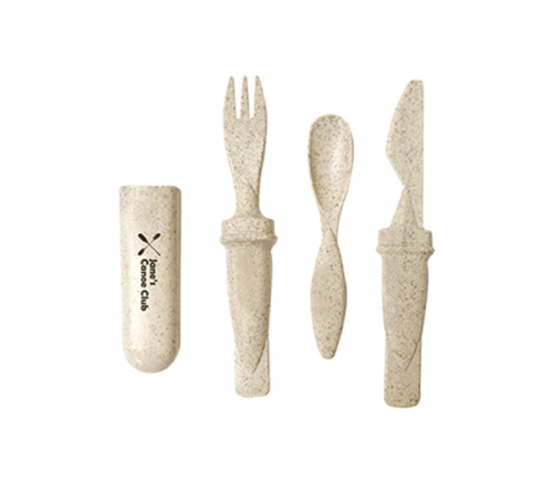 4-in-1 Eco-friendly Wheat Fiber Cutlery Set
