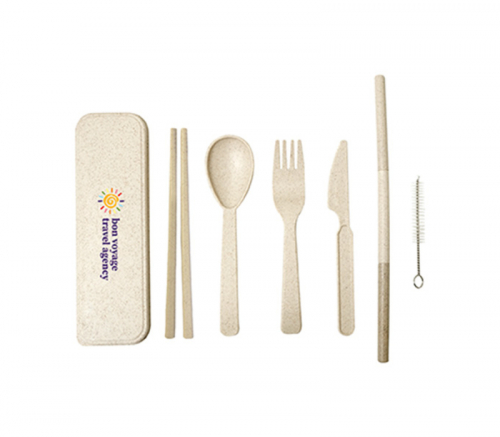 7-in-1 Eco-friendly Wheat Fiber Cutlery Set
