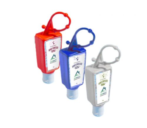 Hand Sanitizer Gel with Silicone Holder, 1 oz. - Printed