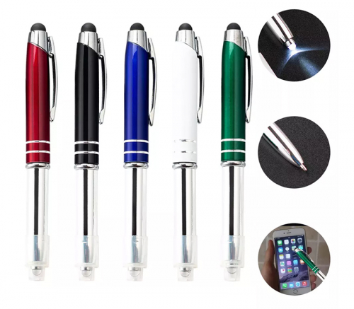 3-in-1 Stylus Pen with LED Flashlight
