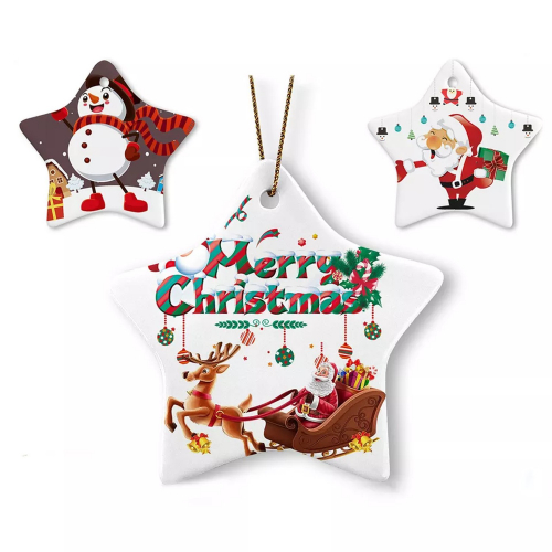 Star Ceramic Christmas Ornament