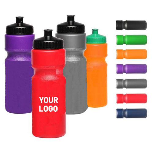 Colored Drinking Push Cap Water Bottle, 28 oz.