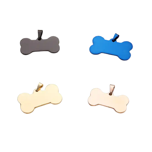 Bone Style Stainless Steel Pet Tag