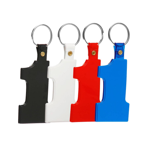 Number 1 Shaped Soft Plastic Keychain