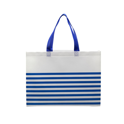 Nonwoven Striped Seaside Tote Bag