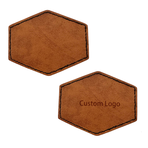 Hexagon Shape Leatherette Patch