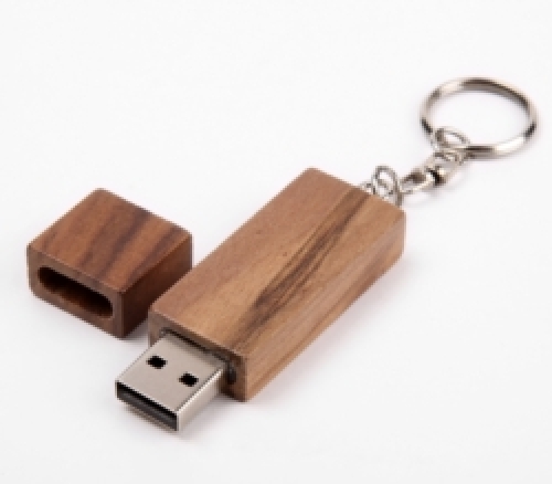 Wood USB Flash Drive with Keyring
