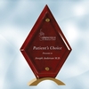 Diamond Rosewood Piano Finish Floating Acrylic Award
