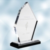Acrylic Boulder Award with Black Base (L)