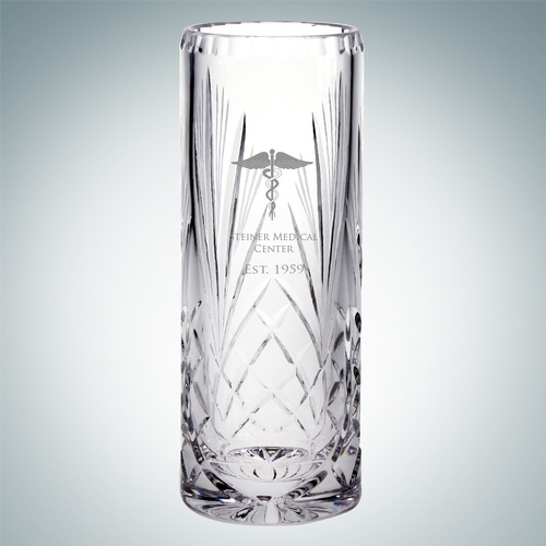 Serenity Cylinder Vase - Medium | Lead Crystal