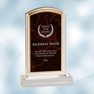 Red Marbleized Acrylic Award - Small