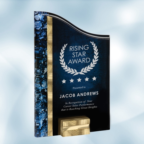 SunRay Gold / Blue Acrylic Award | Acrylic - Large