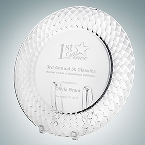Campiello Glass Charger Plate with Acrylic Stand