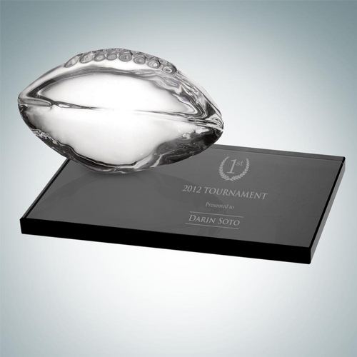 Frosted Football Award | Molten Glass, Smoke Glass