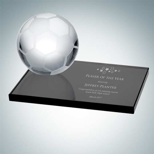Soccer Ball Award | Optical Cystal, Smoke Glass