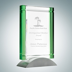 Green Deco Award (Aluminum Base) | Optical Crystal