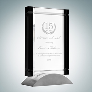Black Deco Award (Aluminum Base) | Optical Crystal