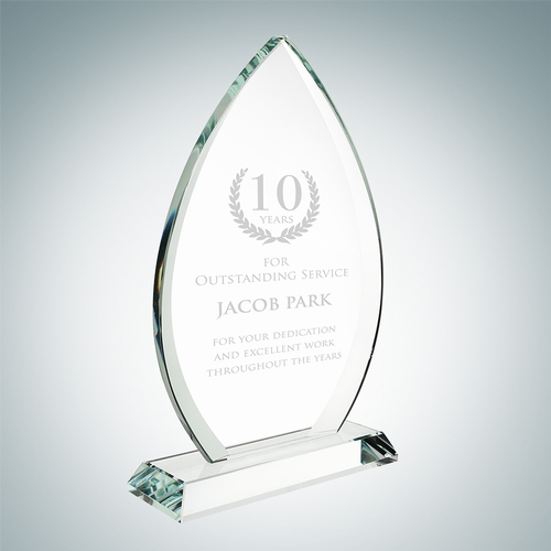 Teardrop Award with Base | Clear Glass