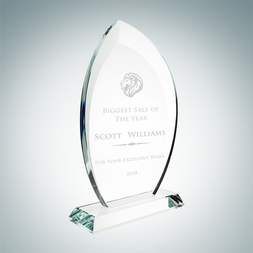 Blade Award with Base | Clear Glass 