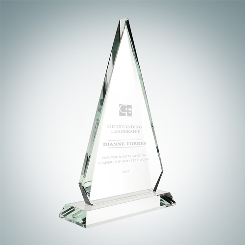 Spade Award with Base | Clear Glass
