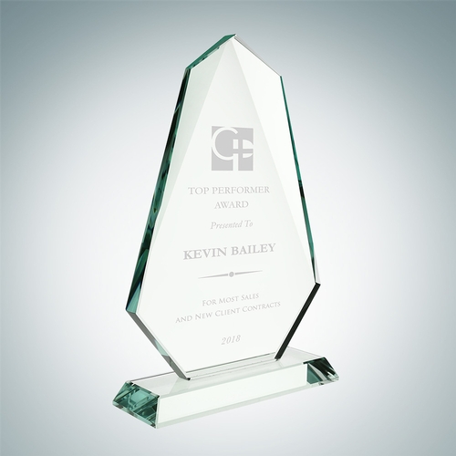Spear Award with Base | Jade Glass