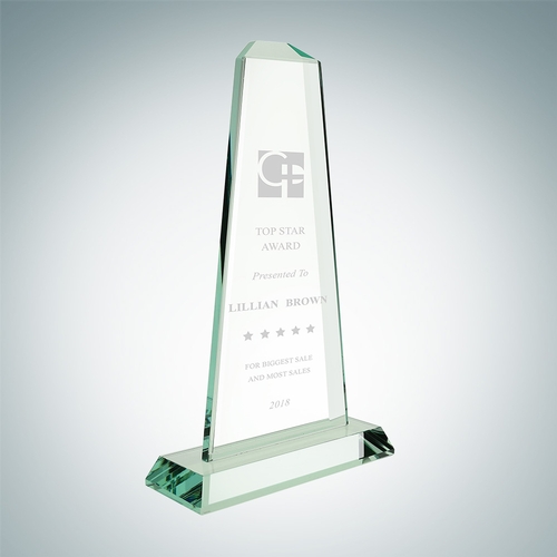 Pinnacle Award with Base | Jade Glass