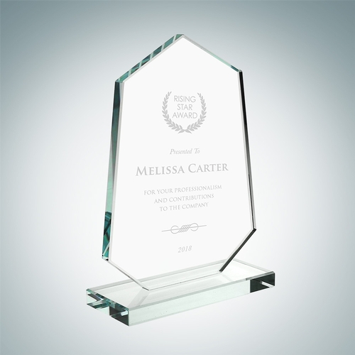Polygon Award with Base | Clear Glass 