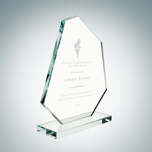 Boulder Award with Base | Clear Glass
