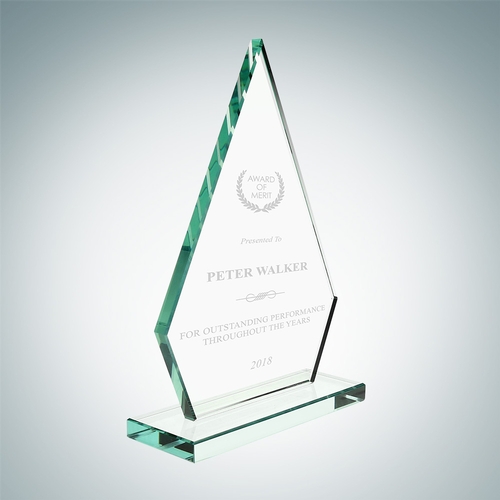 Peak Award with Base | Jade Glass