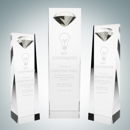Embedded Diamond Crystal Award (L)