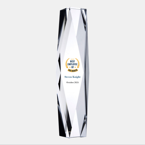 Color Imprinted President Tower Award | Optical Crystal