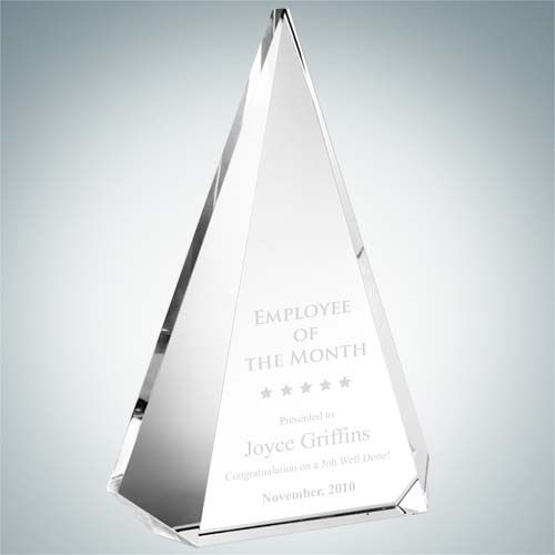 Majestic Triangle Plaque | Optical Crystal