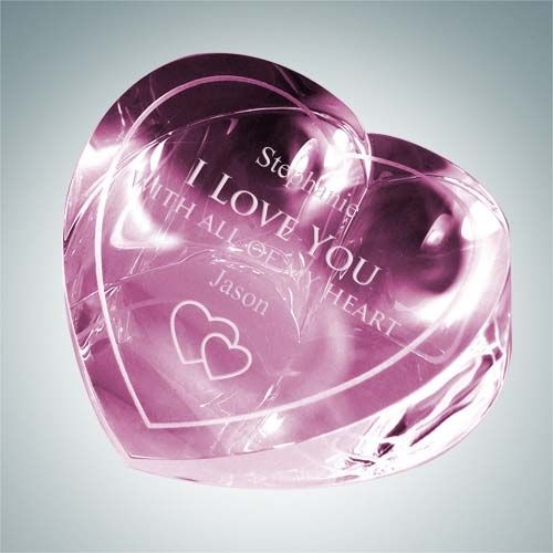 Forget-Me-Not Pink Heart | Optical Crystal