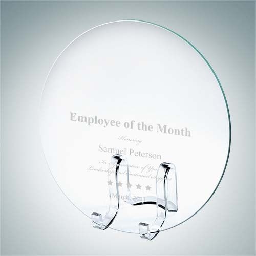 Curved Round Plate | Jade Glass