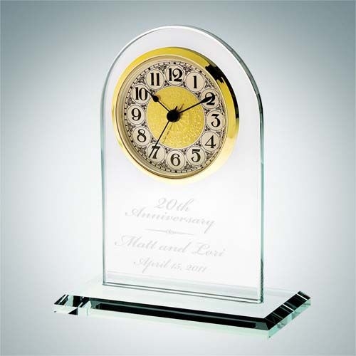Fancy Arabic Arch Clock | Jade Glass