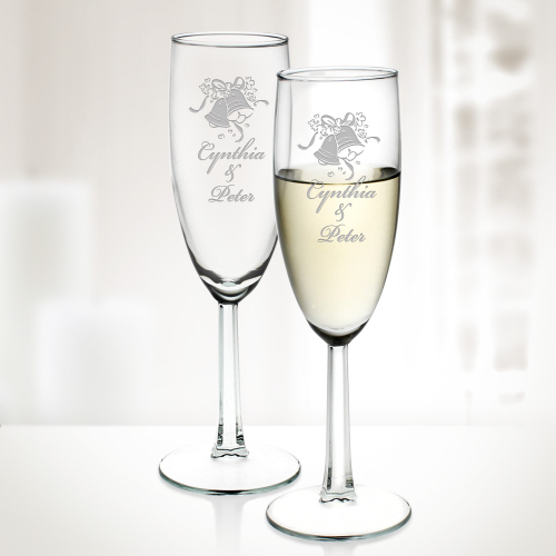 Champagne Flute Pair, 8oz | Molten Glass
