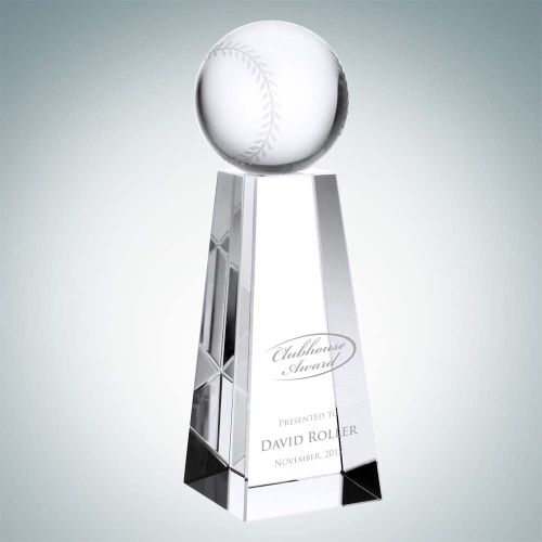 Championship Baseball Trophy | Optical Crystal