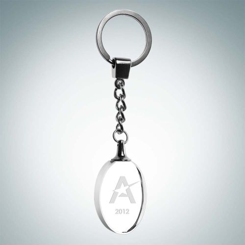 Oval Treasure Keychain | Optical Crystal, Metal