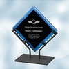 Blue Galaxy Acrylic Plaque Award with Iron Stand - Medium