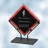 Red Galaxy Acrylic Plaque Award with Iron Stand - Large
