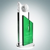Green Success Golf Trophy - Large | Optical Crystal
