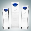 Embedded Blue Diamond Crystal Award (L)