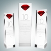 Embedded Red Diamond Crystal Award (L)