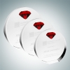 Circle Award with Red Diamond Accent (L)