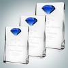 Vertical Rectangle Plaque with Blue Diamond Accent (M)