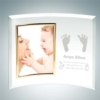 Curved Vertical Gold Photo Frame | Jade Glass