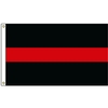 3' x 5' Thin Red Line Flag w/ Heading & Grommets